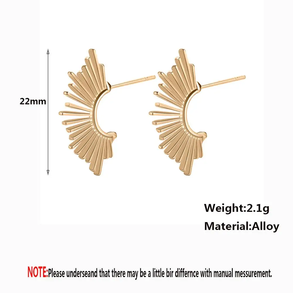 Золотые полукруглые серьги Chandler в форме пиков превосходные ретро стиле бохо
