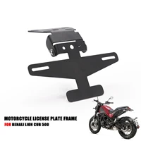 stainless steel motorcycle license plate frame motorcycle tail light mount license plate bracket holder for benelli 502c