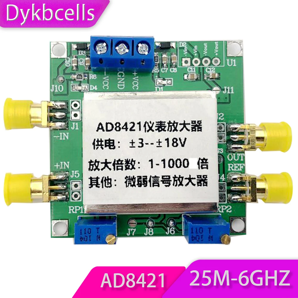 

Dykbcells AD8421 Instrumentation Amplifier Module Millivolt microvolt small signal Single / Dual power supply