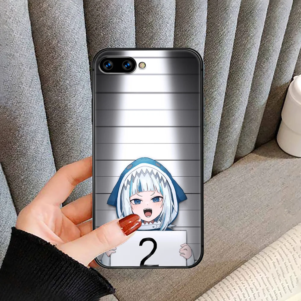 

Hololive Girl Gawr Gura Phone Case For HUAWEI honor nova 5 7 8 9 10 20 30 A C T I X Lite Pro black waterproof tpu cell cover