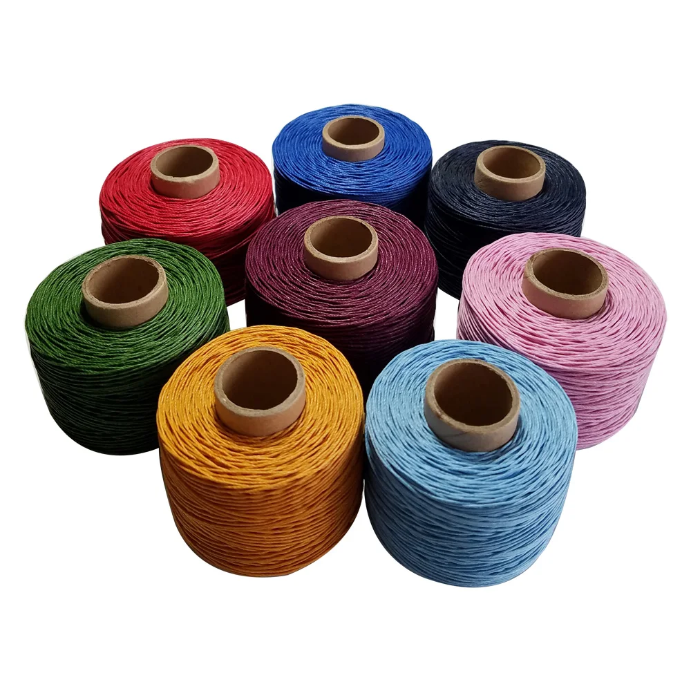 

Waterproof 100% Linen waxed thread 100m/roll colourful twine cords macrame rope for Leather sewing handmade accessory DIY