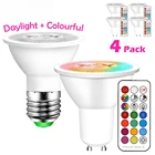 GU10 Светодиодная лампа E27 умный светильник лампочка Цвет Точечный светильник неоновая вывеска для организаций и магазинов RGB ленты с контроллером светильник ing COB220V затемненный ночной Светильник