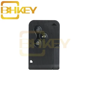 Чехол для автомобильного брелока BHKEY Smart чехол для дистанционного ключа от машины, 3 кнопки, для Renault Clio, Logan, Megane 2, 3, Koleos