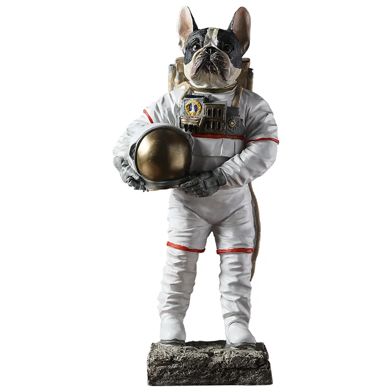 

Nordic Creative Space Dog Figurine Model Resin Living Room Small Figurines Adornos Para Casa Decoration Salon Home Decor JQ