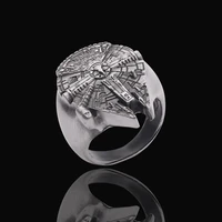 wholesale star wars ring millennium falcon metal alloy figure rings for women men gifts size 8 13 move jewelry anillo anel