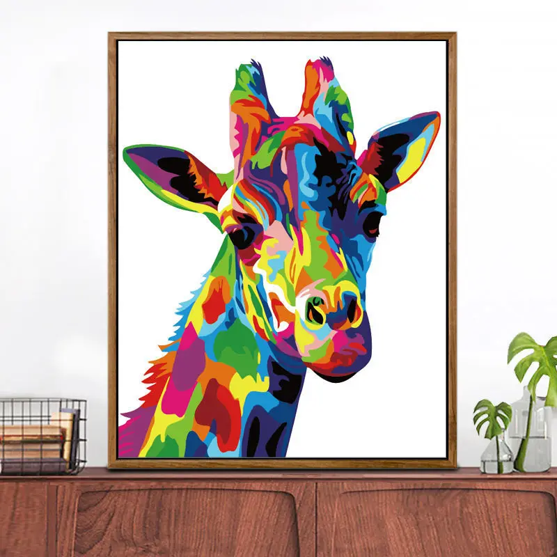

40x50cm Digital Painting Frameless Animal Digital Painting on Digital Canvas Diy Digital Painting Landscape Home Decoration