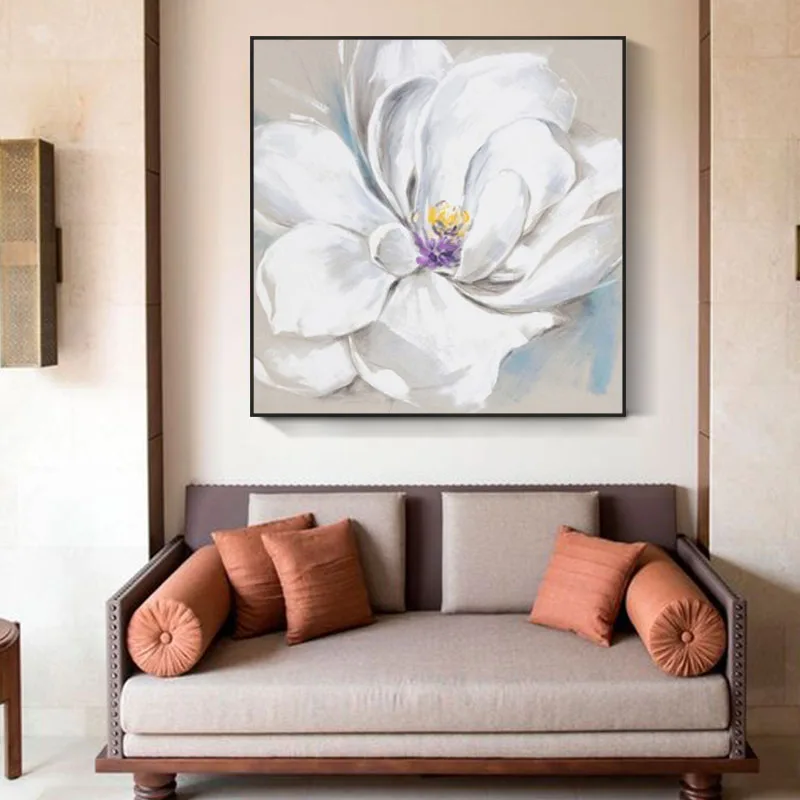 

Handmade Canvas Art Oil Painting Abstract Flower Painting Living Room Bedroom Wall Painting Home Decor Large Wall Art Modern Art