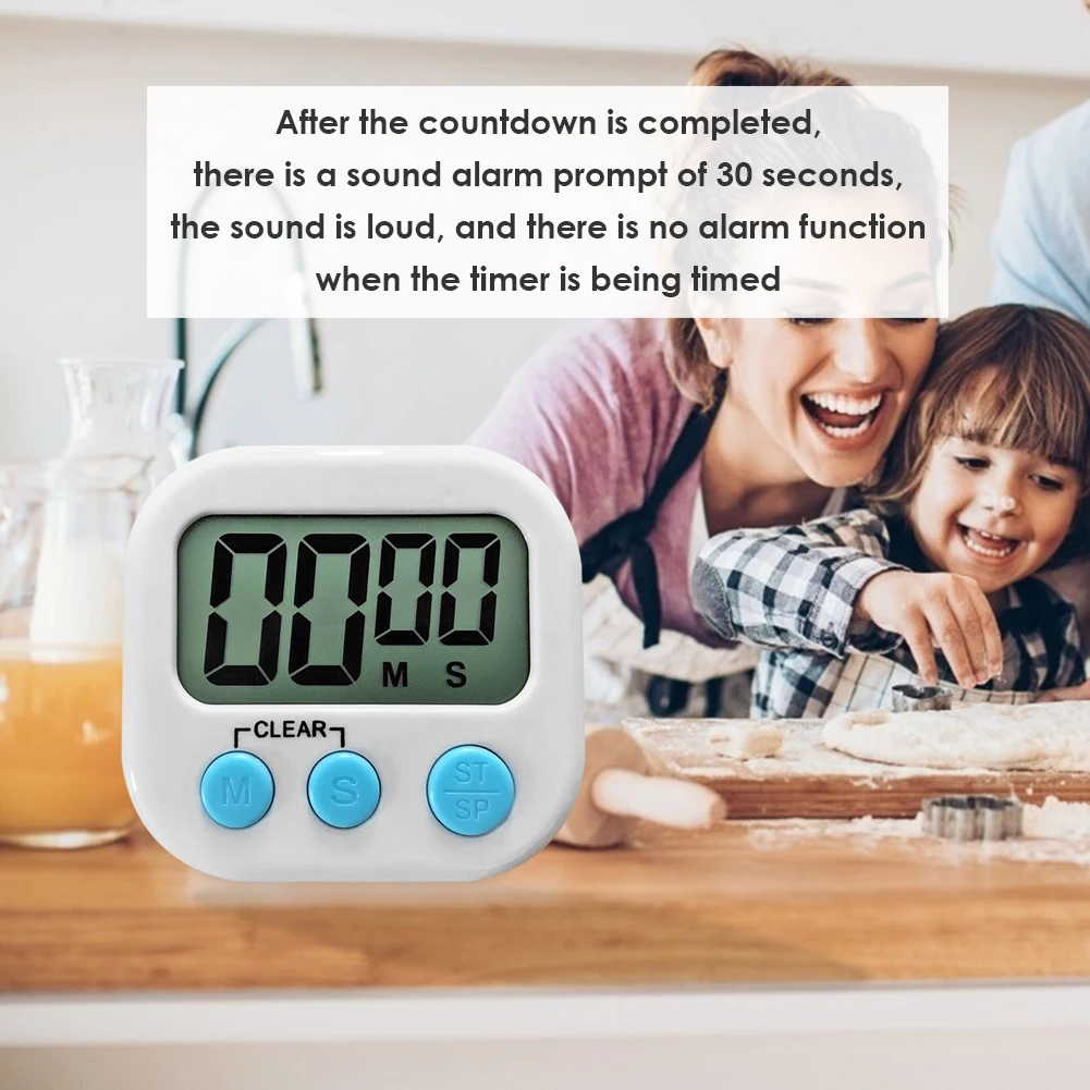 magnetic lcd electronic screen timer cooking digital display table countdown alarm clock stopwatch with stand for kitchen free global shipping