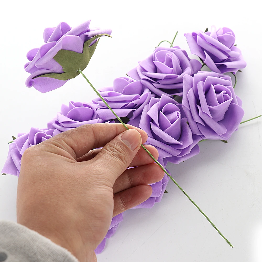 10 розы Букет искусственных роз цветы DIY ручной Свадебный букет невесты