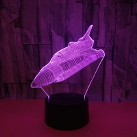 rocket 3d usb led nightlight hologram illusion unique lamp gift for kid friends home bedroom sleeping decoration