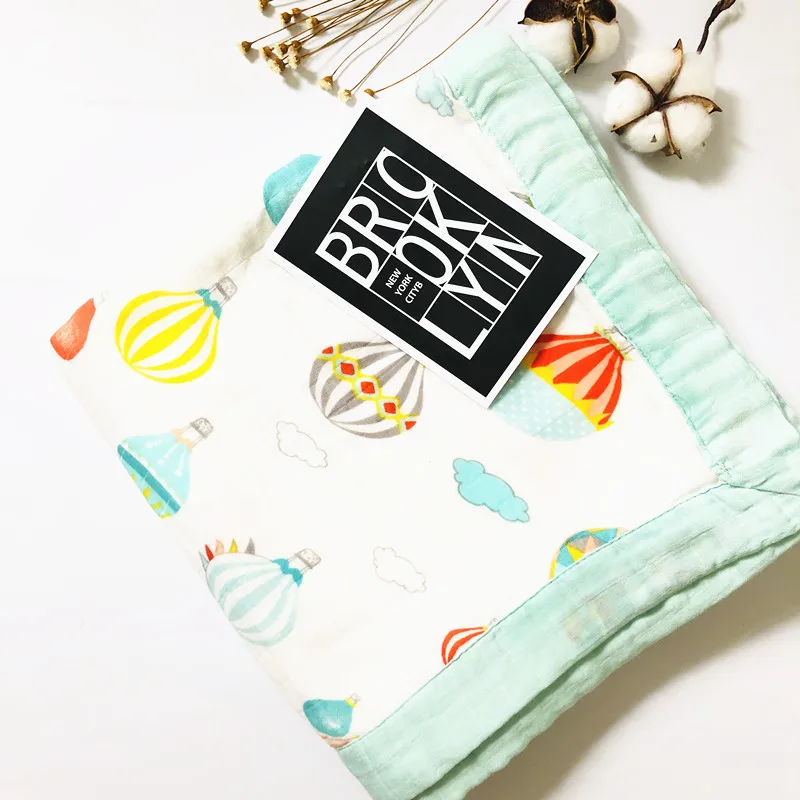 zm hotbaloon panda muslin quilt four layer bamboo baby muslin blanket Muslin Tree swaddle better than Aden Anais Baby/Blanket Infant Wrap - Цвет: zm hotbaloon