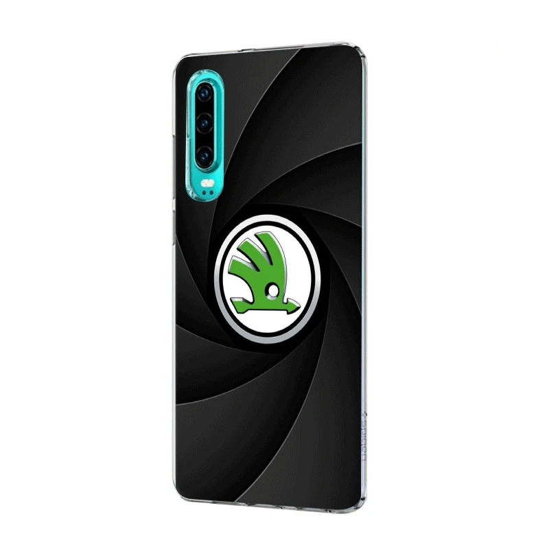 Мобильный телефон чехол для телефона чехол для huawei Коврики 30 20 10 Pro Lite Y6 Y7 Y9 Nova 2 3 2i 3i 3 4 5i оболочки мультфильм автомобиля Skoda