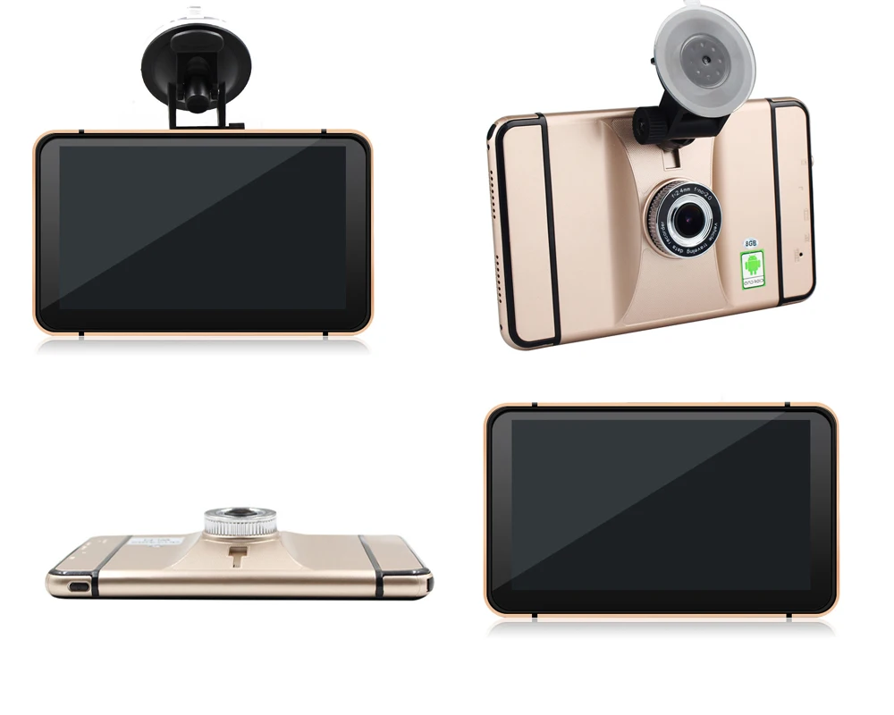 Новый 7 дюймовый автомобильный DVR Автомобильный GPS навигатор Android 1080P рекордер 512Mb