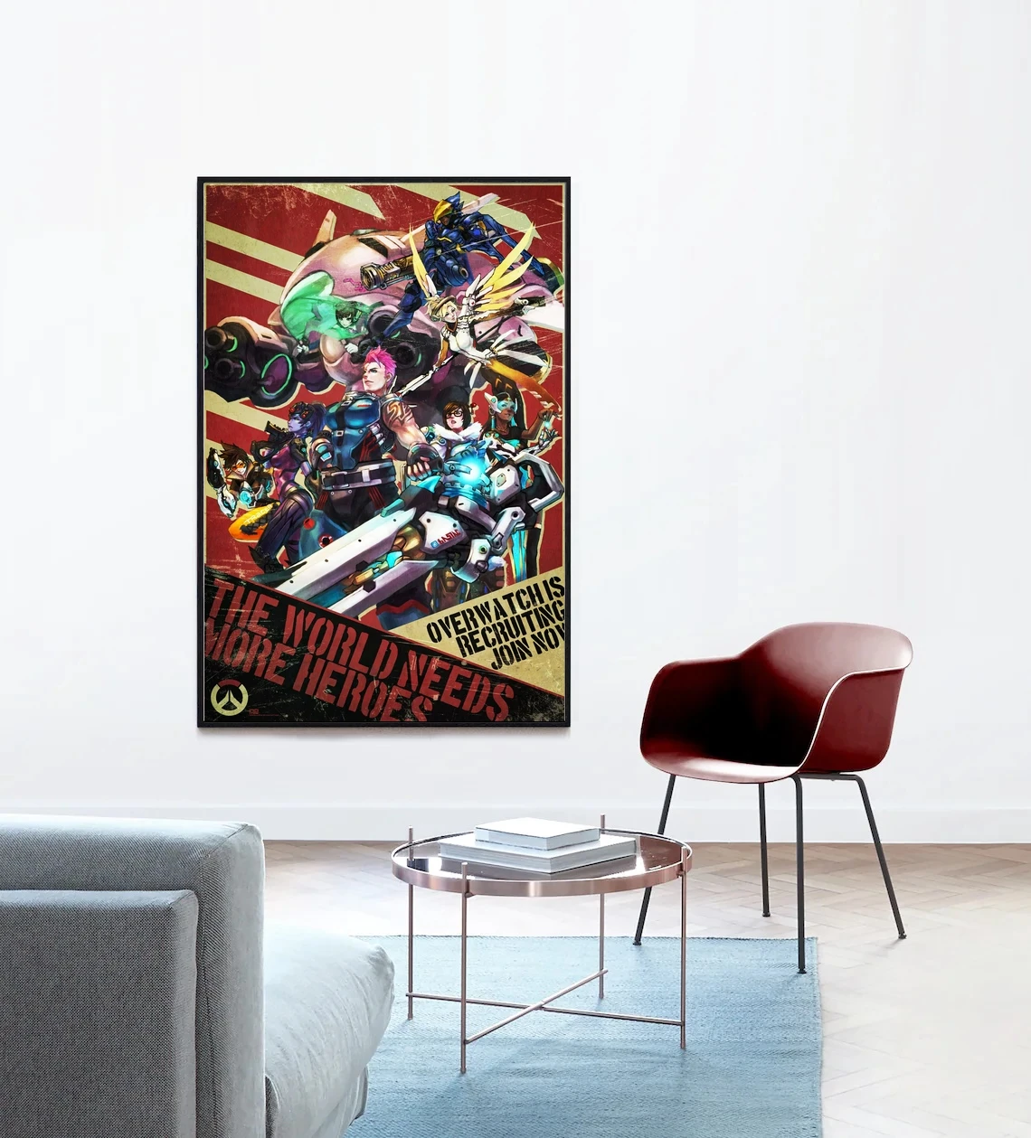 Overwatch игровой плакат холщовая печать современный домашний фотоальбом (без рамки)