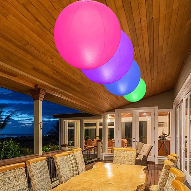 

Balloon Lights LED Luminous Inflatable Ball Light RGB Color Changing Swimming Pool Waterproof Decorative Light Water Float Light