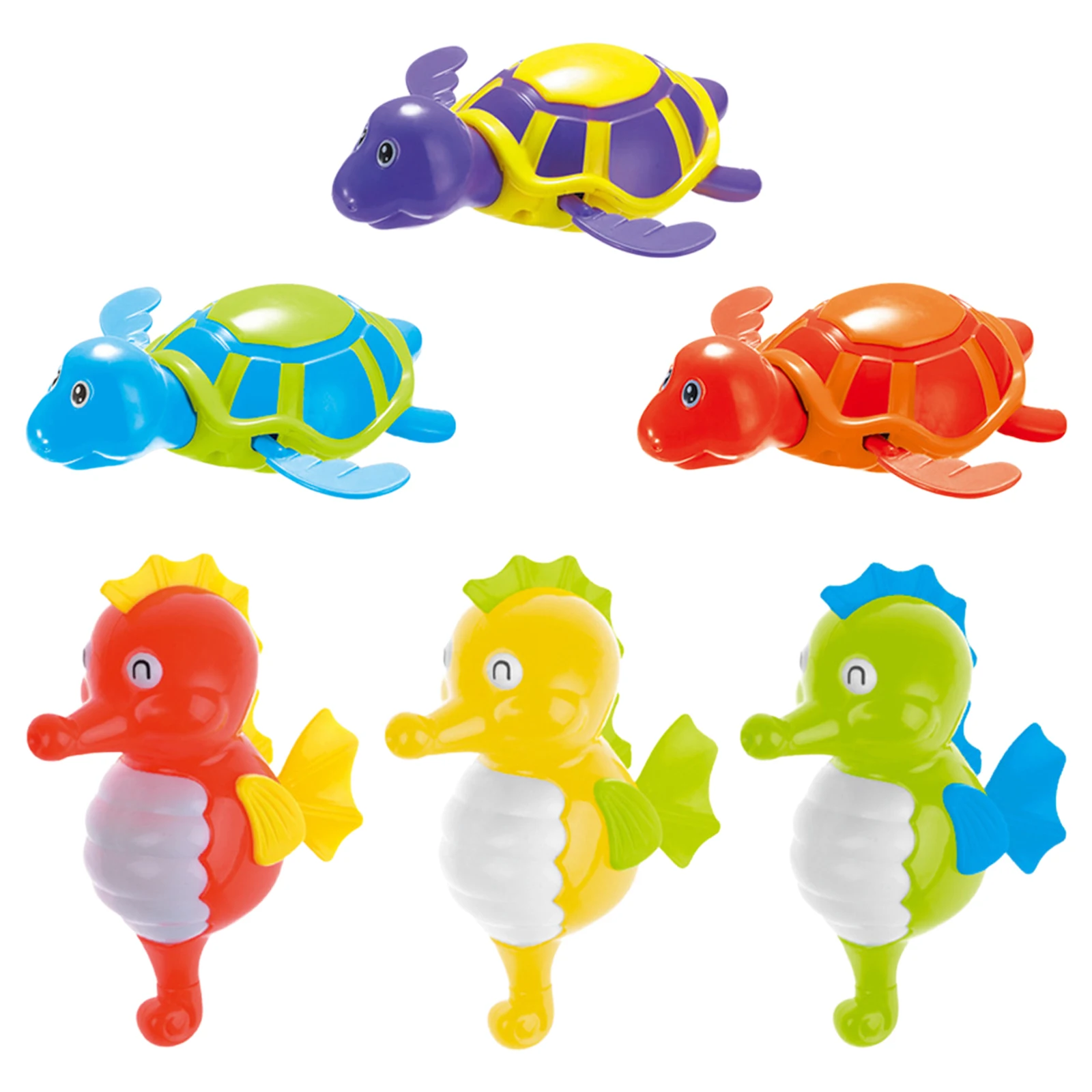 

Baby Shower Turtle/Hippocampus Baby Wind Up Swim Play Toy Swimming Pool Accessories Baby Play In Water Random Color