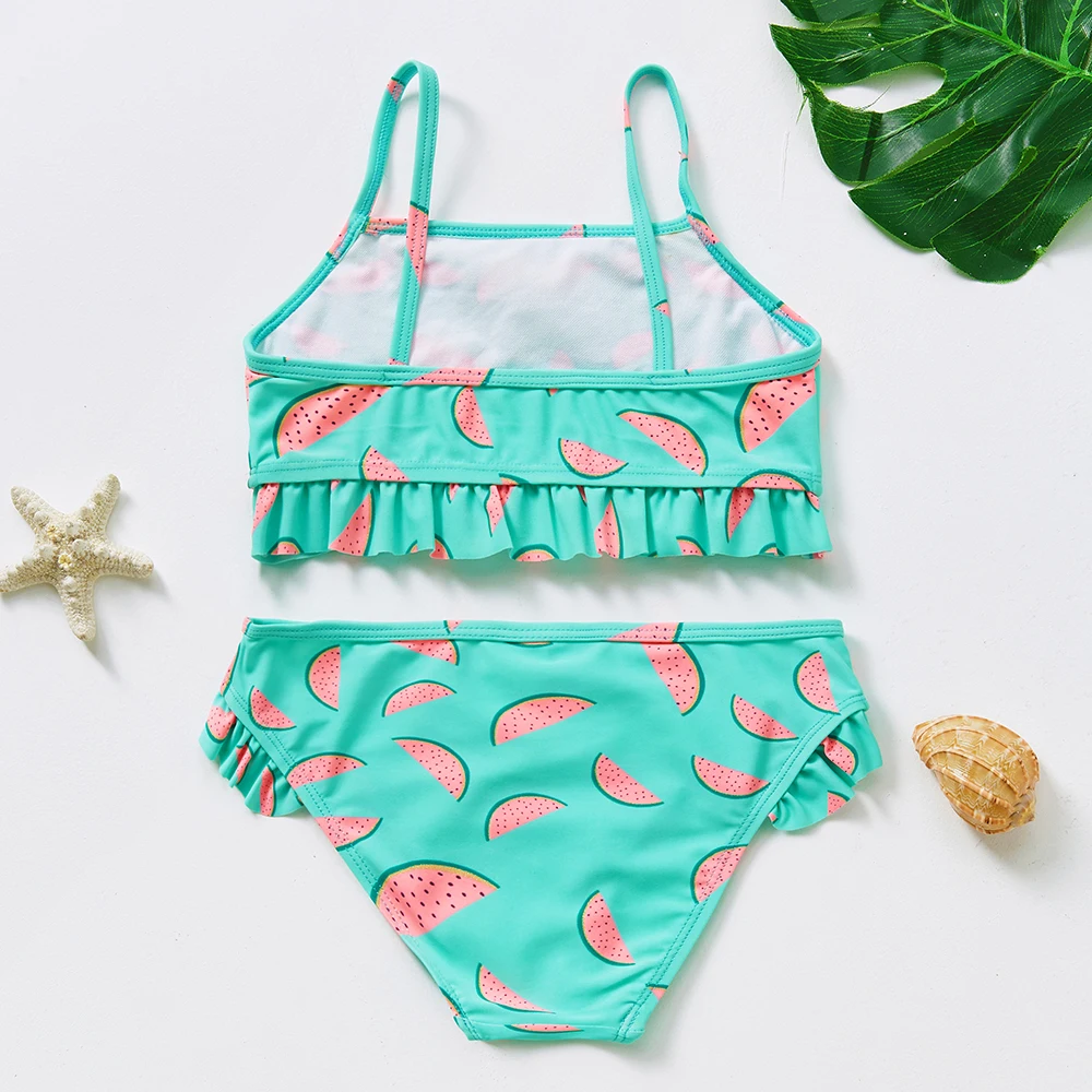 

1~14Y Girls Swimsuit High quality Girls swimwear Two pieces Kids Bikini set Biquini Infantil Swimming suit for children-ST108mix