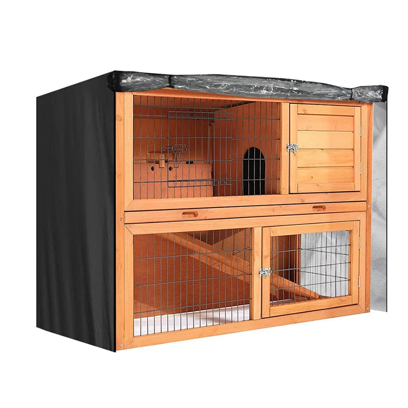 

Rabbit Hutch Cover Without Cage Pet Bunny Cage 4FT Waterproof Windproof Dustcover Outdoor