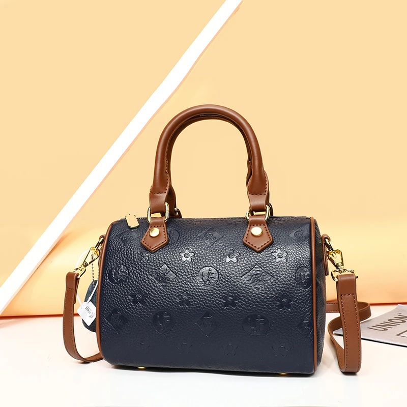 

Женская сумка через плечо из натуральной кожи с принтом Бостон