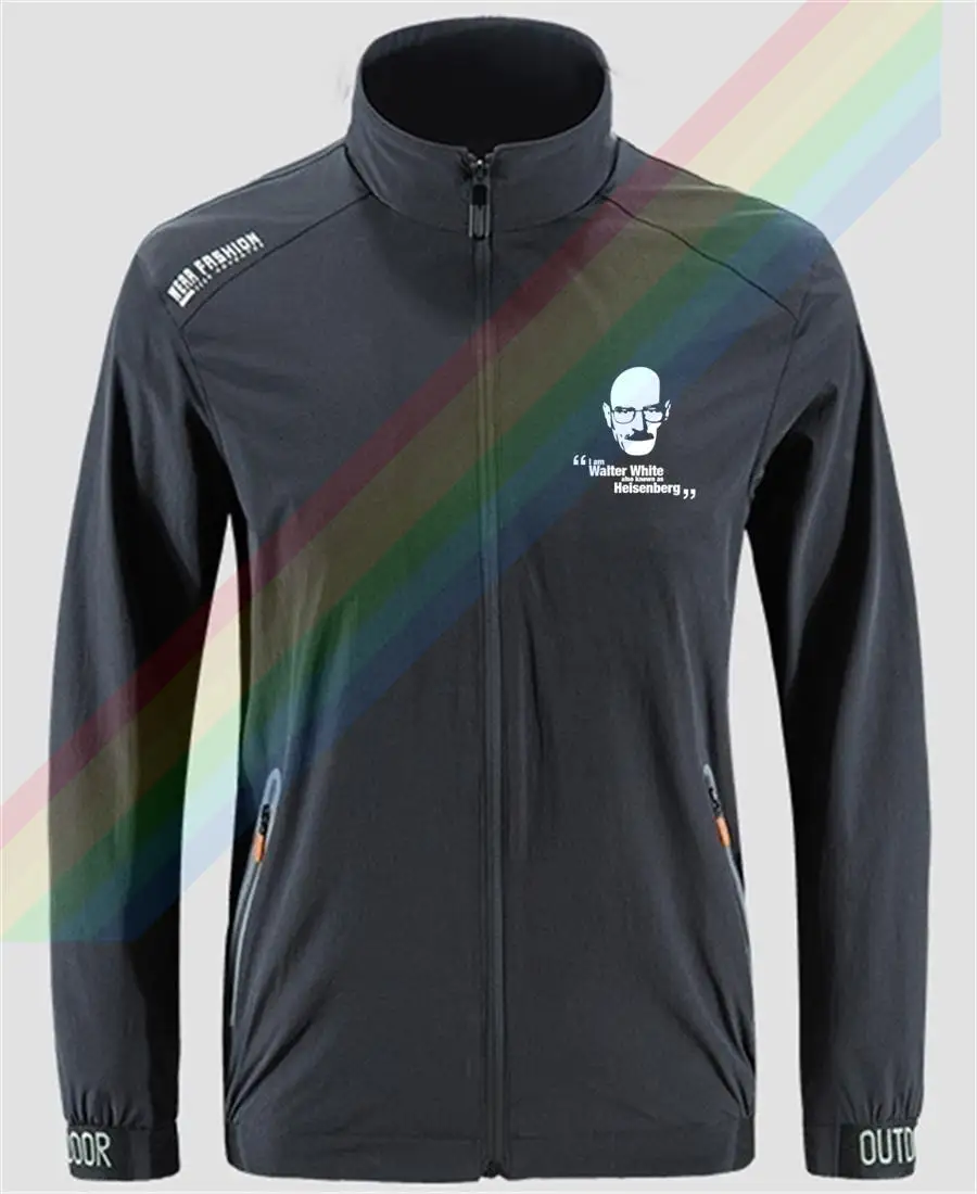 Куртка мужская Мягкая на молнии с принтом спереди | Мужская одежда