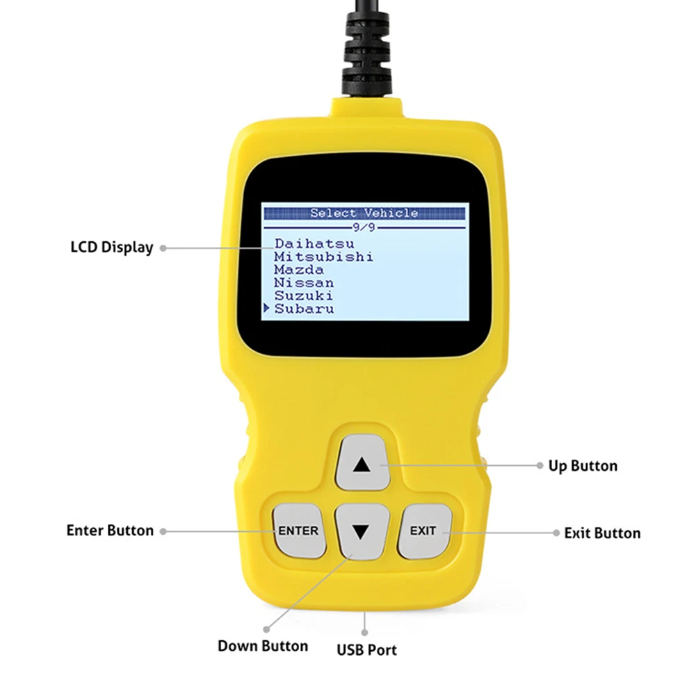 OM500 Замена OBD2 авто неисправность подключи и играй ЖК экран проверка двигателя