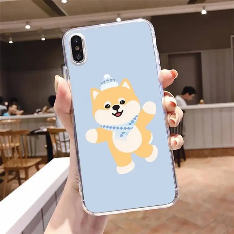 

Phone Case For iphone 12 11 8 7 6s 6 5 5s 5c se plus mini x xs xr pro max Cute Shiba Inu Corgi Transparent soft
