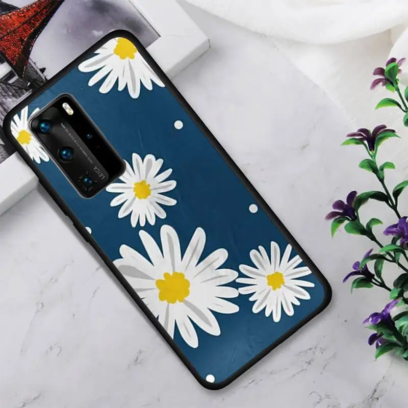 

Art Daisy Flower Phone Case For Huawei Mate 9 10 20 30 40 X Pro Lite Fundas Cover