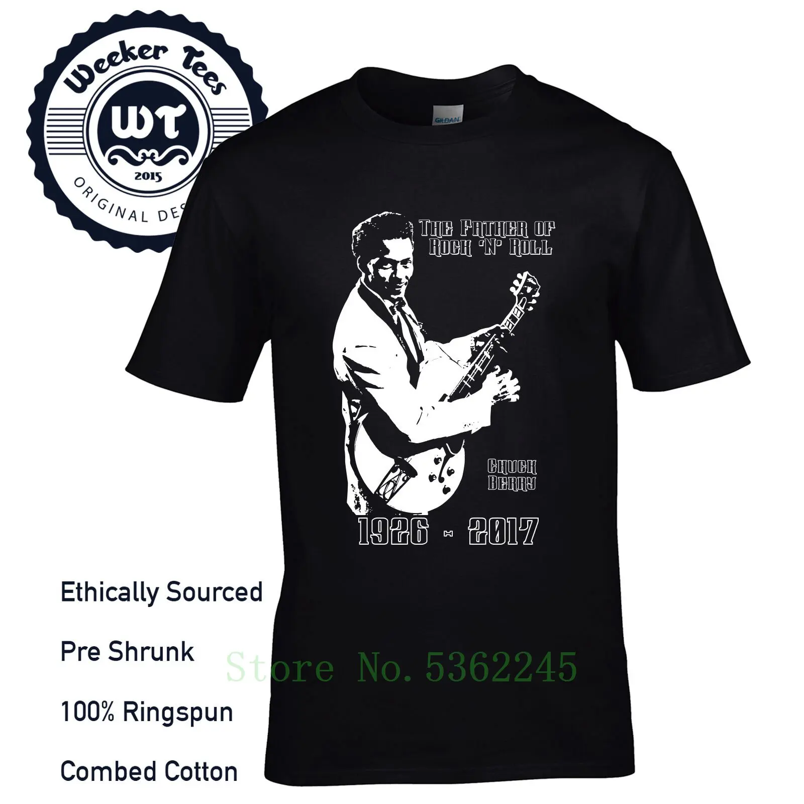 Чак Берри дань футболка отец рок н ролл новая премиум Оригинальная мужская