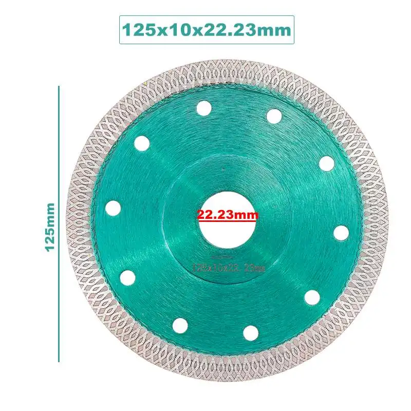 

105/115/125mm Green Diamond Saw Hot pressed sintered Mesh Turbo blade Cutting Disc Diamond Wheel for Porcelain Ceramic Tile