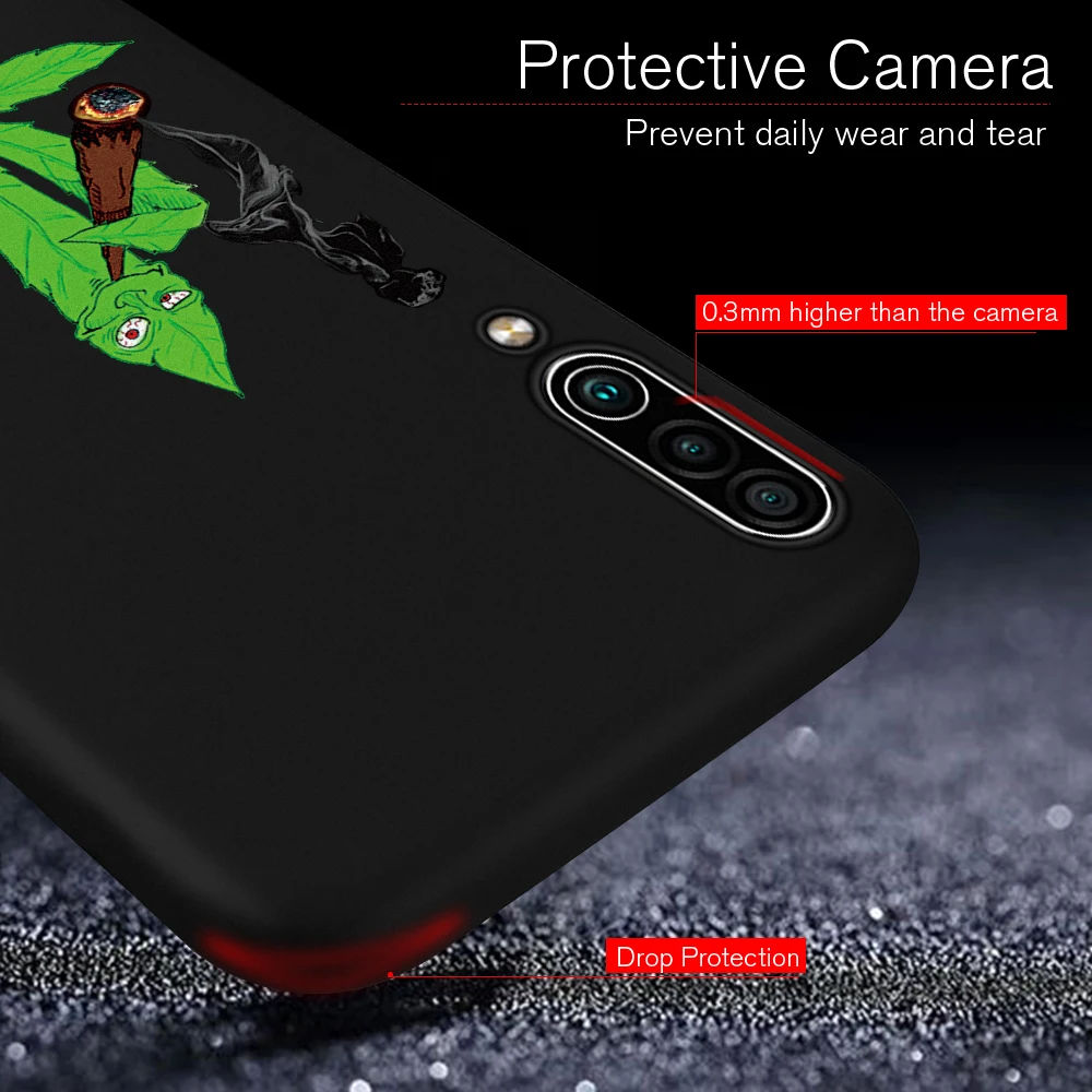 Черный матовый телефон случае для Xiaomi mi 9 8 6 SE Lite A1 A2 6X 5X x 3 2 S/Max Pocophone F1 Red Pro задняя