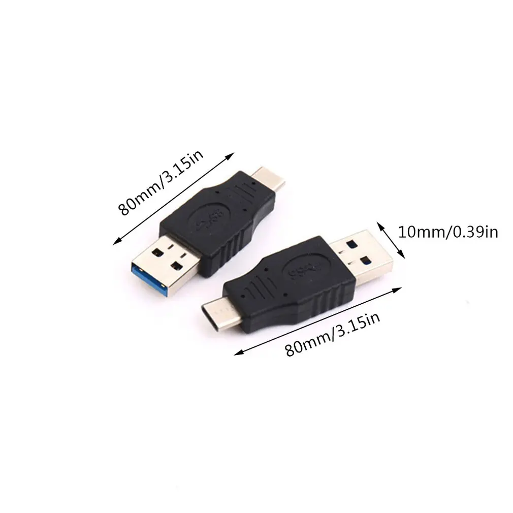

2pcs/lot Portable Mini USB-C 3.1 Type C male to USB 3.0 Type A Male Port Converter Adapter Good Performance