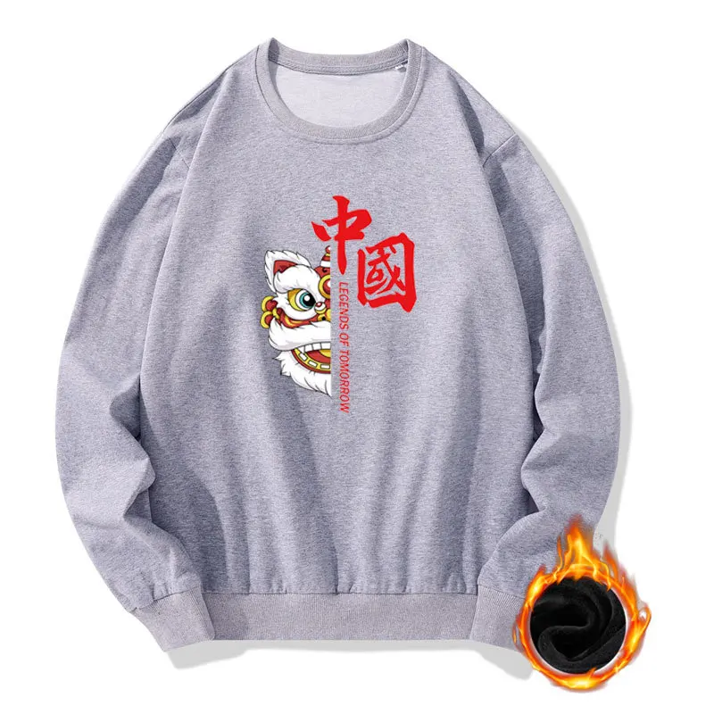 

Fashion Hoodie Men's Collar Chinese Fashion Casual Men's Wear Loose Fashion Chinese Style Cashmere Hoodie Pure Cotton Coat