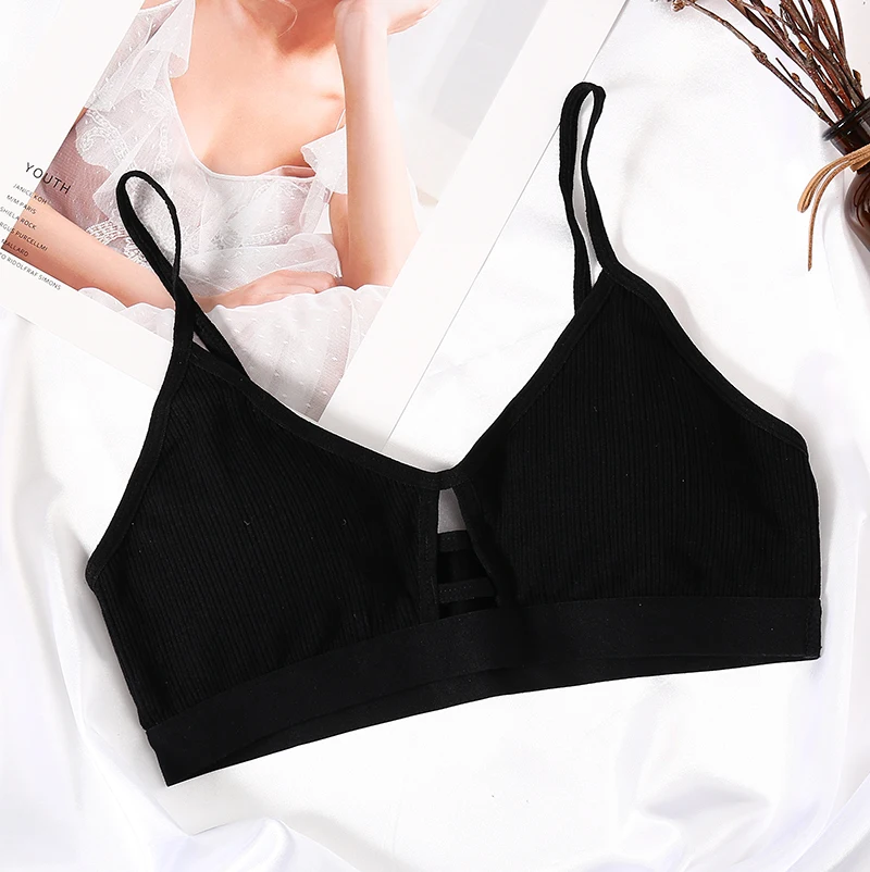 Style 4 Black Мягкий бюстгальтер без косточек с глубоким v-образным вырезом, кружевной бюстгальтер для женщин, модный бюстгальтер без косточек, 3 цвета, летний укороченный топ для девочек, нижнее белье с открытой спиной, свободный размер - Цвет: Style 4 Black