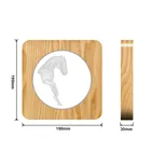 Художественный с лошадью Стиль 3D светодиодный акриловый деревянный ночной Светильник Настольный светильник переключатель Управление резьба лампа для украшения комнаты подарок на Хэллоуин