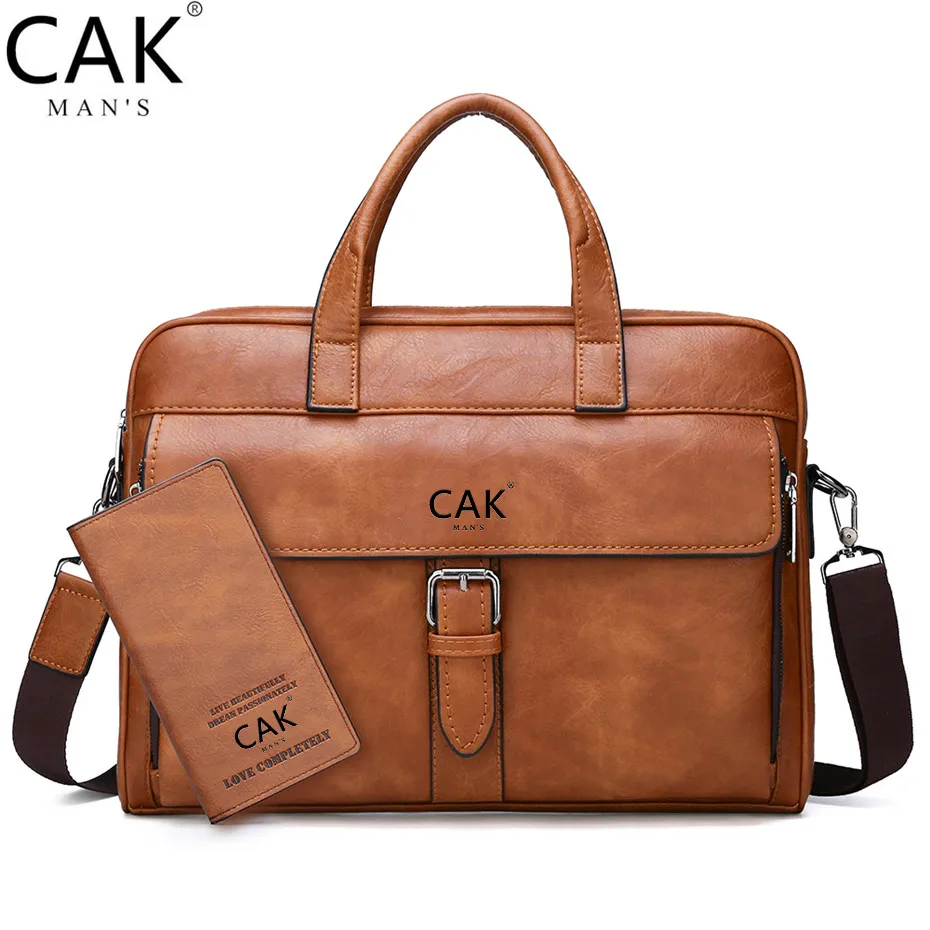 CAK Новое поступление Высококачественная кожаная мужская сумка мессенджер