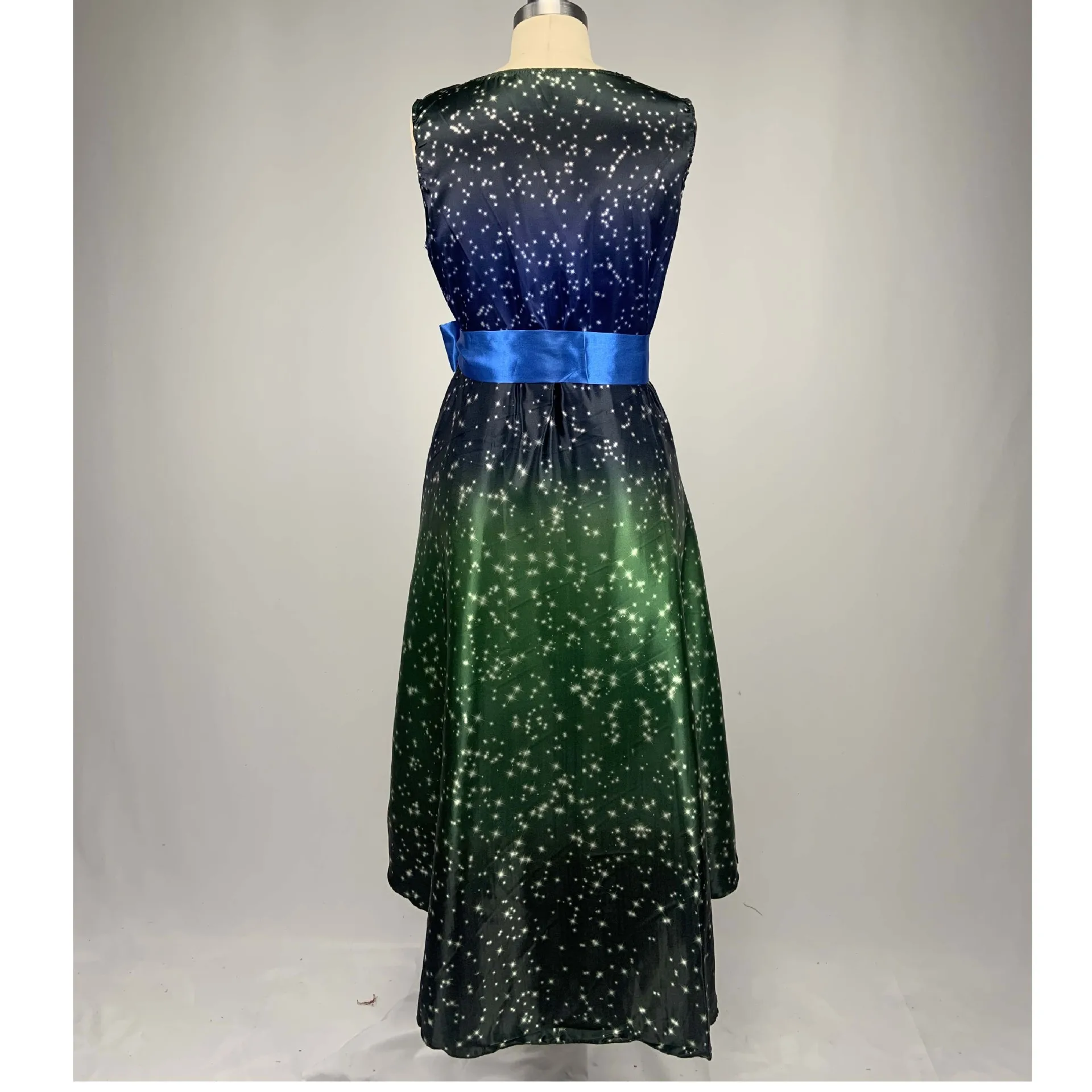 Летнее платье для женщин 2021 с узором звездного неба Сексуальная повязка Длинные