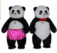 new inflatable chinese panda bear mascot costume suits adults fur cosplay party game dress advertising cartoon character outfits