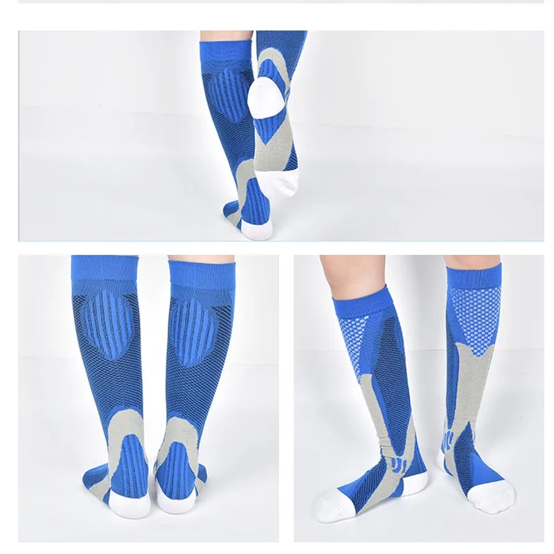 Compression socks for varicose veins Women Men Leg Stocking Support Stretch Below Knee c football socks