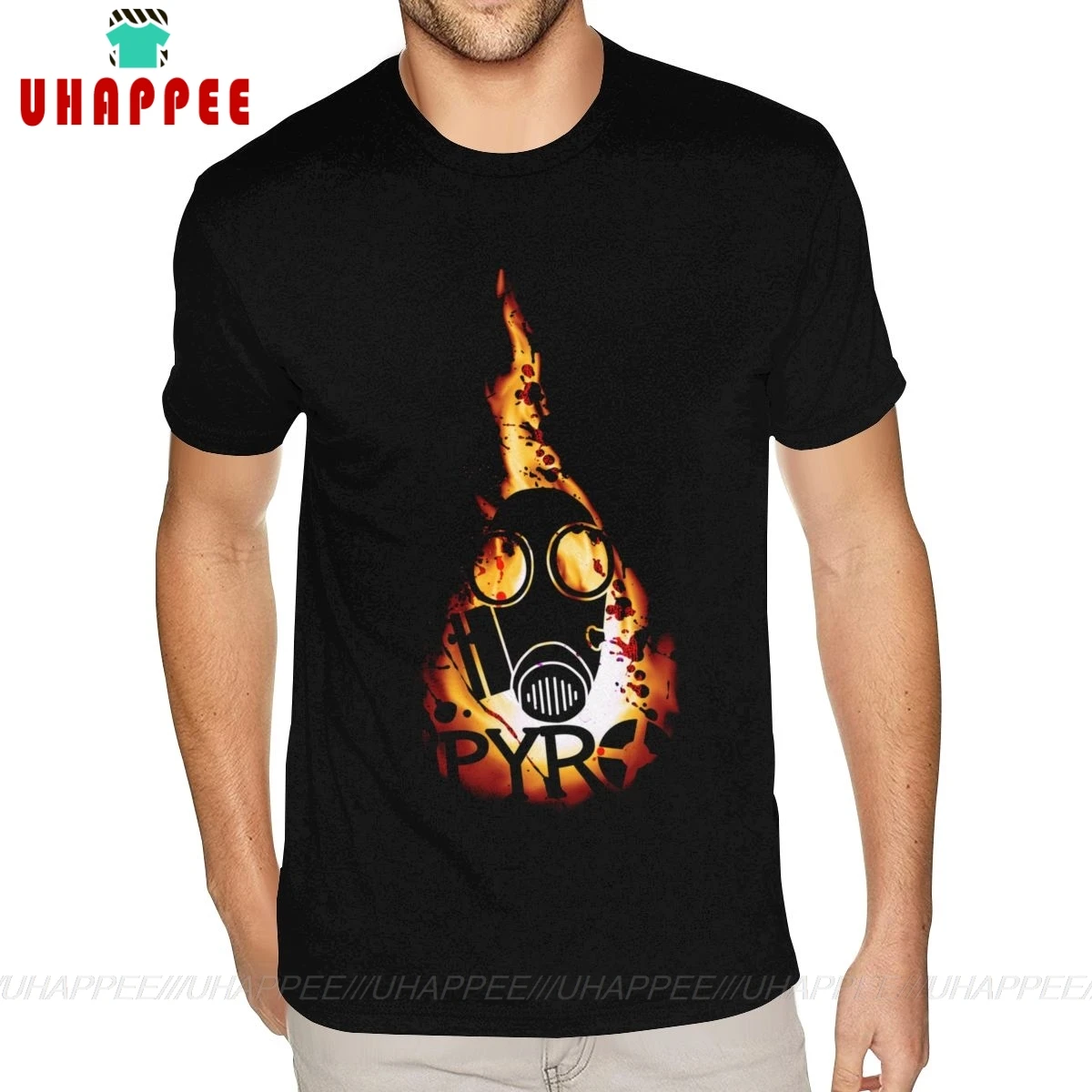 Интересная команда крепости 2 футболки Pyro для мальчиков черная футболка большого