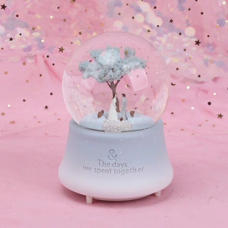 Романтическая любовь пары хрустальный шар для украшения дома фигурки светильник