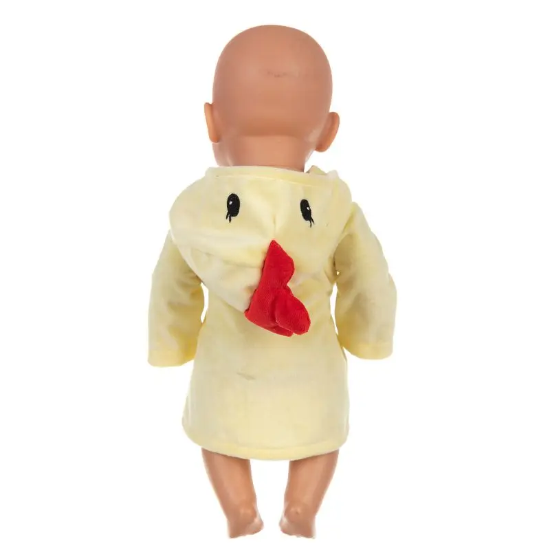 

Yellow Suit Bathrobe Baby new born Fit 17 inch 43cm Doll Accessories For Baby Gift