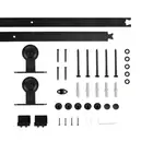 Раздвижные двери, сарай, домашние рабочие деревянные двери, направляющие, оборудование для интерьера шкафа, шкафа, подвесная направляющая, набор гладких бесшумных балок