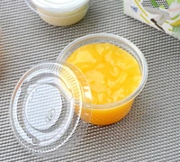100 pcs pudding cup disposable plastic cup lid jelly bowl dessert small box home party wedding baking plum 123456810oz