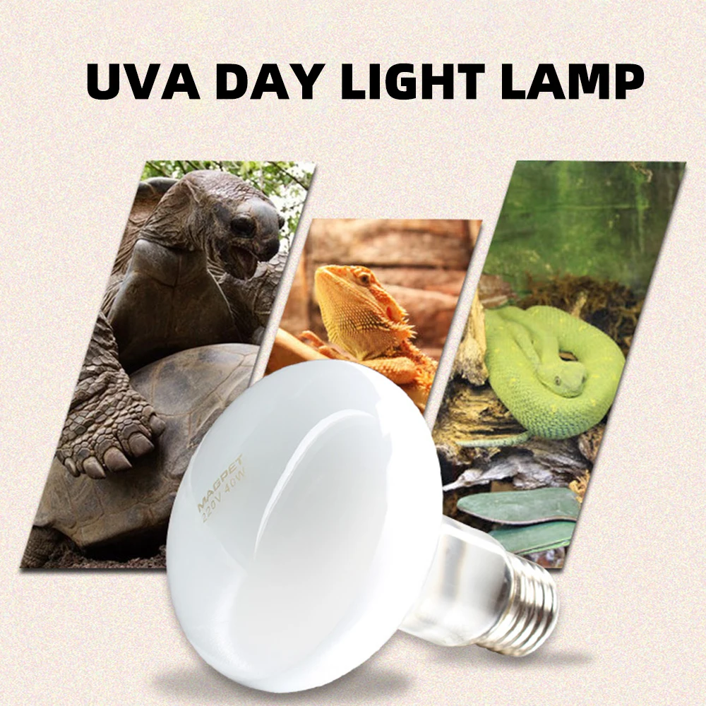 UVA+UVB Reptile Heating Lamp 220v Heater Bulb For Turtle Lizard Reptile Pet Daylight Lamp Aquarium With Temperature Controller