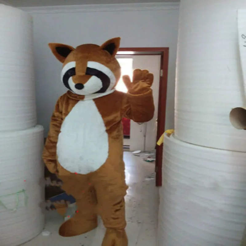 

Brown Raccoon Bear Mascot Costume Cosplay Party Game Dress Outfits Halloween Fursuit Carnival Halloween Xmas Easter Ad Clothes