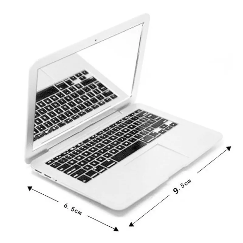 Mini Pocket Laptop Style Clear Glass Women Cosmetic Beauty Mirror Fashion Notebook Form Makeup Book Cute MAKEUP | Дом и сад