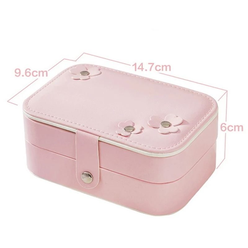 

2 Layer Creative Jewelry Storage Box PU Leather Double-Layer Small Jewelry Storage Box Portable Jewelry Box Wholesale