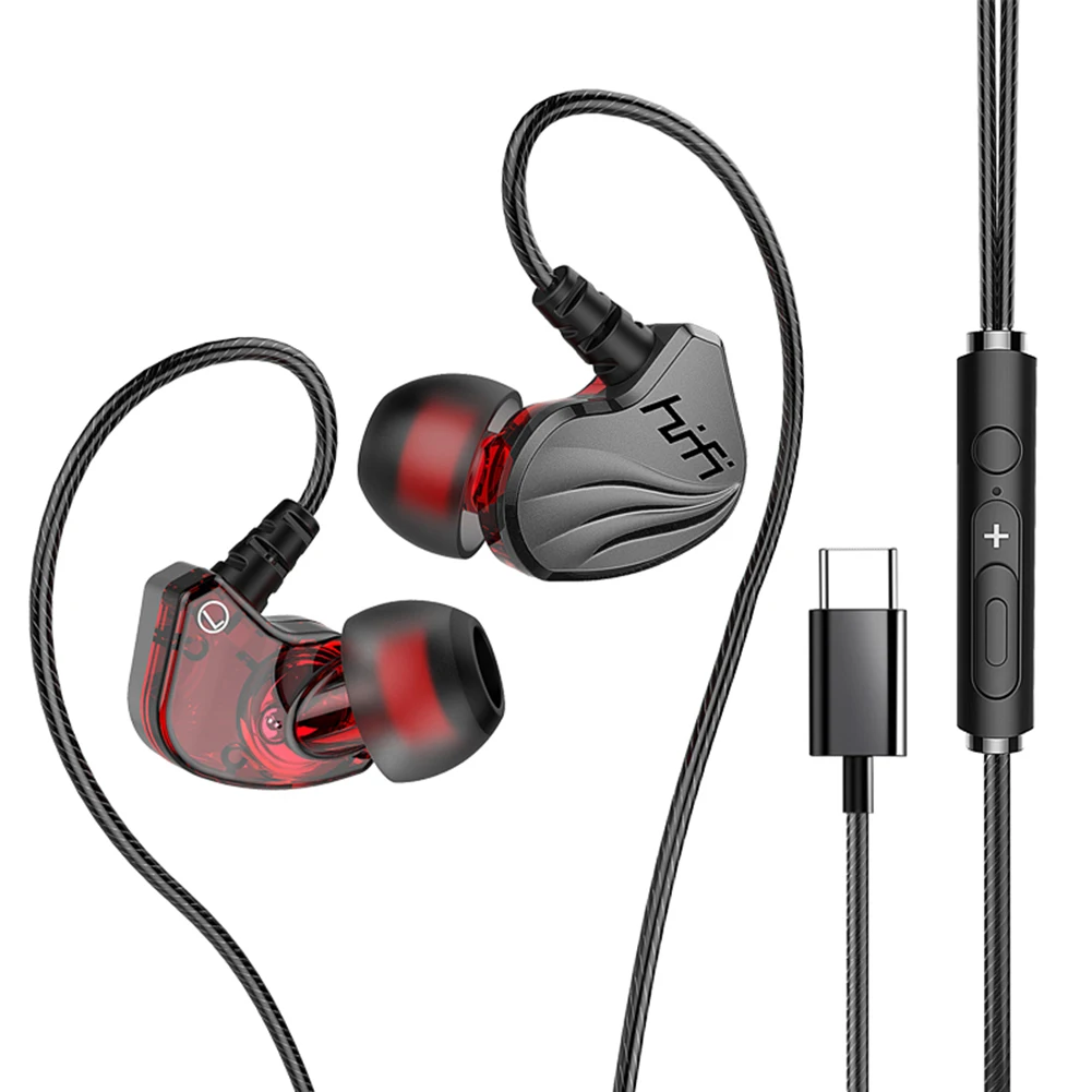 

Typc C Headphone 6D HiFi Sound Earbuds with Microphone Volume Control Compatible with For OPPO Huawei Xiaomi