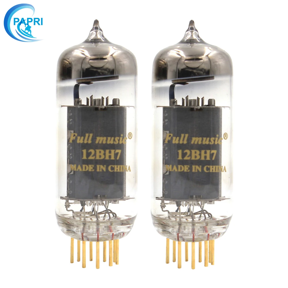 

2PCS Brand New TJ Full Music Factory Tested Matched Pair 12BH7 Vacuum Tube Gold Plated Pin For HiFi Amplifier HiFi Speaker