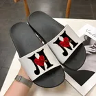 Шлепанцы женские домашние с буквенным принтом, сланцы, открытый носок, пляжная обувь, 26 цветов